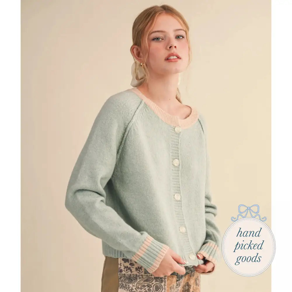 Two Tone Cardigan Femme - Clothing