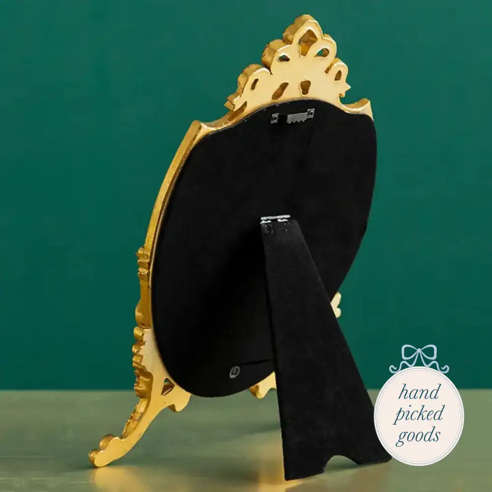 Vintage Style Gold Tabletop Mirror Decor - Decoration