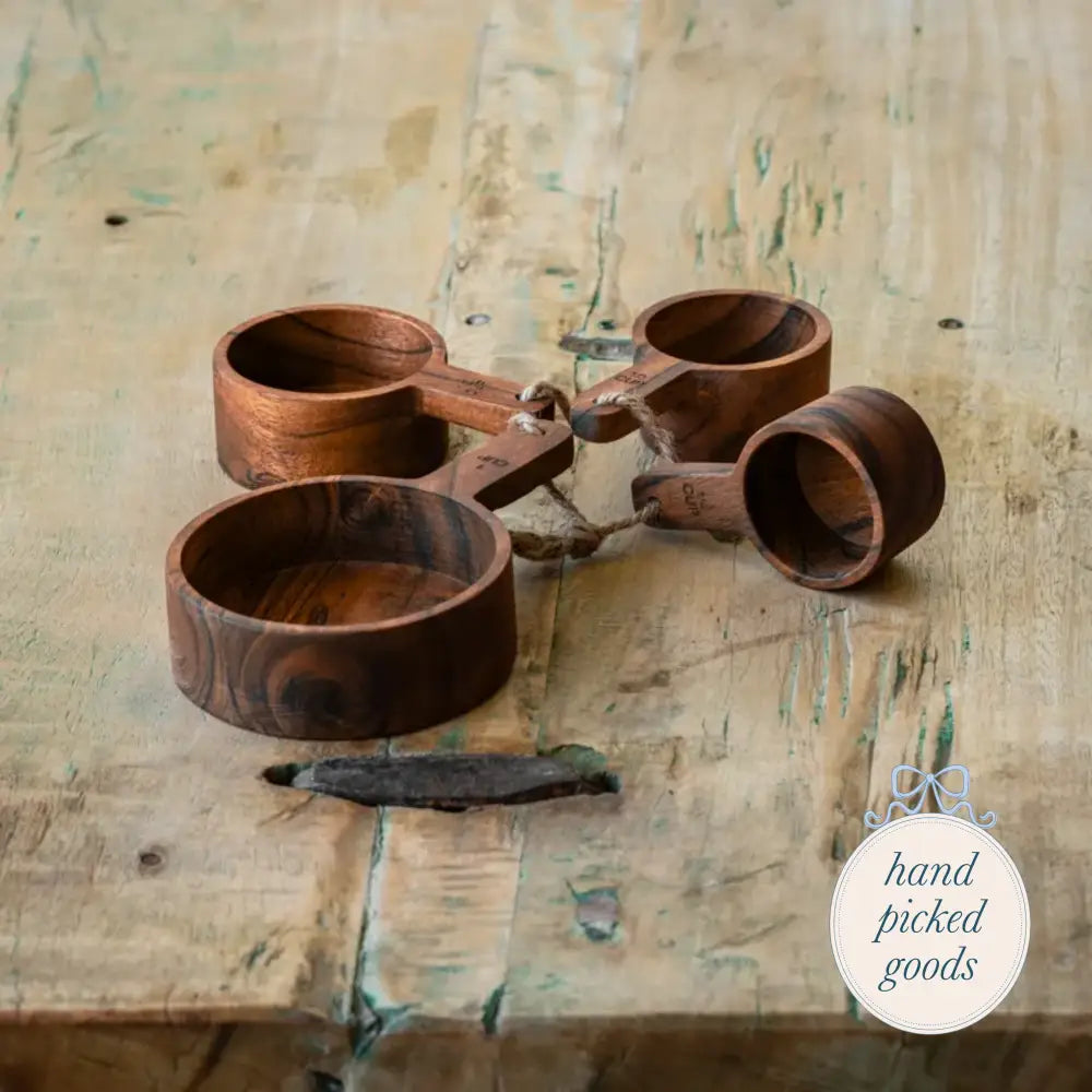 Wooden Measuring Cups Kitchen - Tools