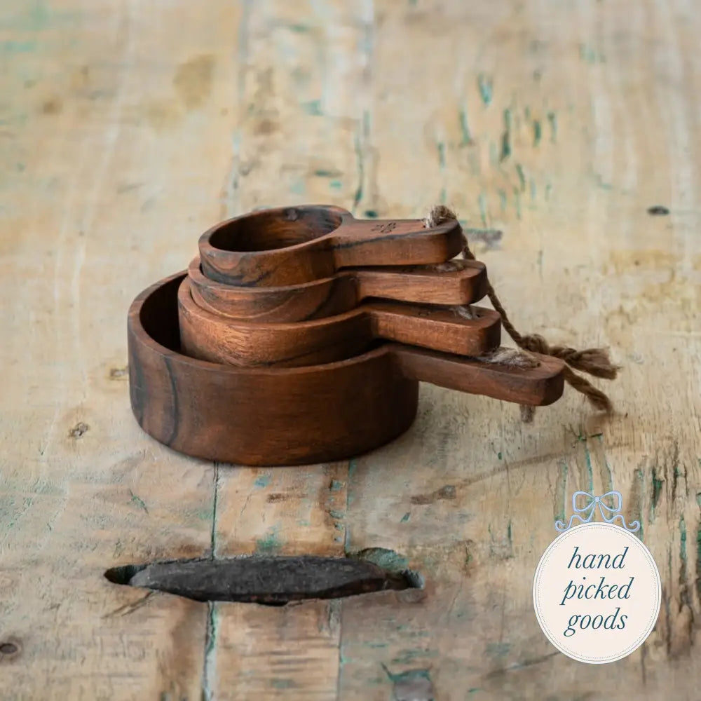 Wooden Measuring Cups Kitchen - Tools